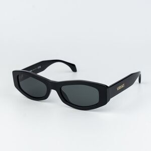 Versace Women Sunglasses Black Dark Grey Rectangle VE4487 GB1/87 NEW AUTHENTIC